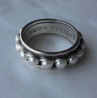 Silpada Ring R2209 Nesting Infinity Pearl 925 Sterling 9