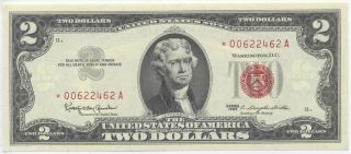 1963 $2 United States Note Red Seal STAR NOTE FR# 1513 Uncirculated