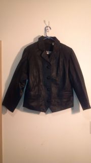 For You by Spiegel Womens Black Leather Jacket Fits Size Medium