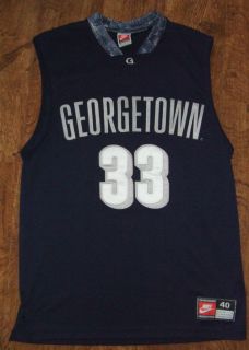 Vtg Nike Authentic Georgetown Bulldogs Basketball Jersey 40