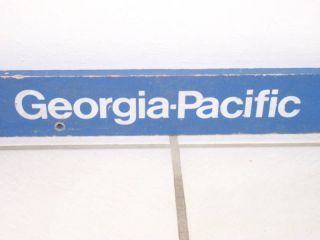 Vintage Wooden Georgia Pacific Railroad Wood Factory Sign Made in USA