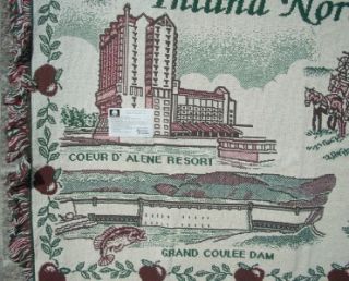  Spokane Coeur D Alene Grand Coulee Landmarks Riddle Cockrell Throw