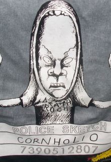 Early 1990s Mike Judge Beavis and Butthead MTV Police Sketcht Shirt