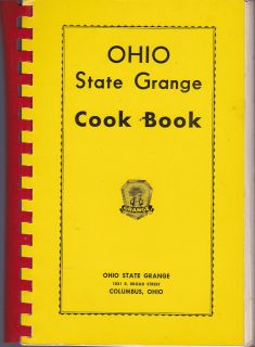 Ohio State Grange Cookbook Spiral Bound Paperback 1963
