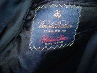 1700 Brooks Brothers Golden Fleece Navy Blue Plaid Wool Sport Coat