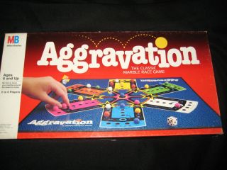 Aggravation Board Game Complete Milton Bradley Classic Marble Game