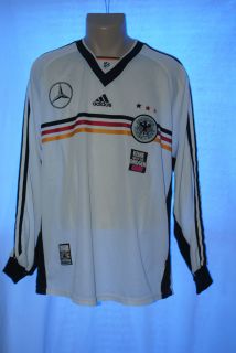 ADIDAS GERMANY SOCCER JERSEY 1998 HOME PLAYER ISSUE MATCH WORN SUPER