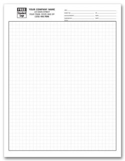Graph Paper Drawing Sketch Pads Custom Inprinted 10 Pads 500 Sheets