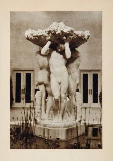 1915 Sculpture Fountain Gertrude Vanderbilt Whitney Original