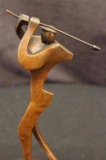 Modern Art Original Golfer Bronze Marble Statue Golf Club Golfing