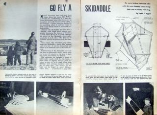  1954 How to Build Skidaddle A Floating Stick Kite DIY Article