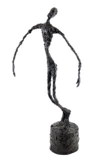  Bronze Sculpture  Falling Man  A Tribute to Giacometti Signed
