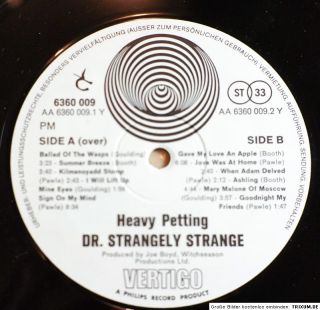 Dr Strangely Strange Heavy Petting 1970 1st Press Vertigo Mint