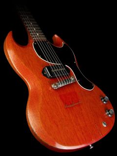 guitar junior
 on 1961 Gibson SG Junior Electric Guitar Mahogany Body Rosewood FB Cherry