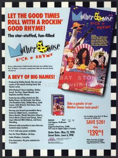 MOTHER GOOSE  Rock n Rhyme — Orig. 1990 video Trade AD — Stray