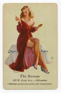 Gil Elvgren Pin Up Playing Card The Stevens Hotel Milwaukee Wi