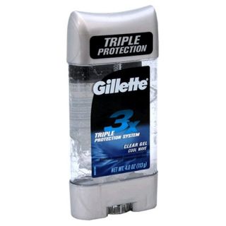 Gillette Deodorant Clear Gel Cool Wave 4 Oz