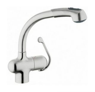 Grohe Ladylux Plus Kitchen Faucet Stainless Pull Out Spray One Handle