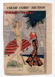 Vintage Tillie Toiler Paper Dolls 1932 Beach Deco