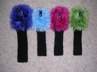 Fuzzy Knit Golf Headcovers Set of 4 Great Gift