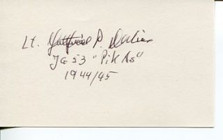 Gottfried Dulias WWII War German Ace Signed Autograph