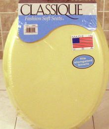 New Ginsey Classique Elongated Soft Toilet Seat Yellow