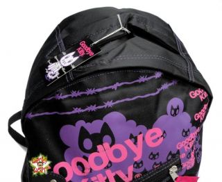 Goodbye Kitty Big Backpack Rucksack Bag Retro Trendy College School A4