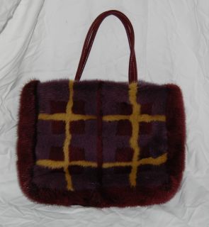 Giuliana Teso $1200 Designer Purse Mink Fur Handbag