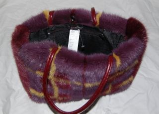 Giuliana Teso $1200 Designer Purse Mink Fur Handbag