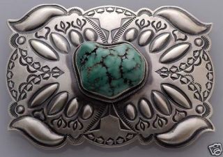 Gordon Navajo Belt Buckle with Smiths Turquoise