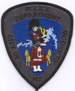 Glasgow Montana Police Patch Bagpipe Player