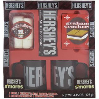  mores Kit Gift Set: 2 Mugs, Marshmallows, Chocolate, Graham Crackers