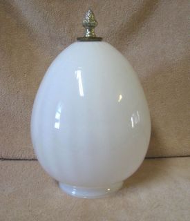 Vtg Milk Glass Wall Sconce Ceiling Lamp Shade Globe Acorn Egg Tear