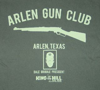 king of the hill dale arlen gun club logo t shirt new