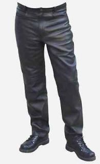 mens motorcycle leather trouser 5 pocket pant waist 34 new