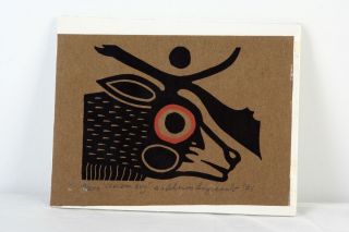 Highly Collectible Ahmoo Angeconeb Caribou Boy Original Print