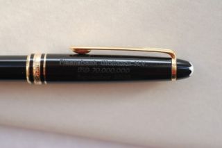 This item is a lovely Montblanc pen. It is a fountain pen. It