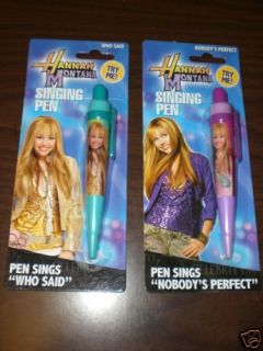 Set of 2 Hannah Montana Singing Pen One of Each