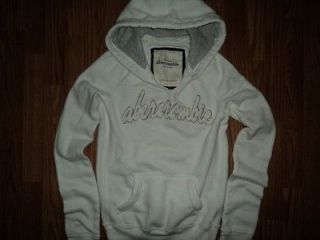 aBERCROMBIE KIDS Girls Broken In AGED Logo Pull On HOODY Sweatshirt  X