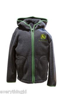 Youth John Deere Microfleece Hooded Jacket (Gray/Green)   LP44401