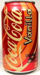 EMPTY UNOPEN 12oz Can Genuine Vanilla Coca Cola Coke USA