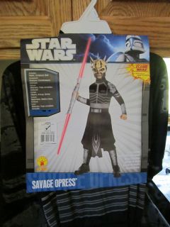 Boys Star Wars Clone Wars Savage Opress Costume Outfit Mask 8 10 12 14
