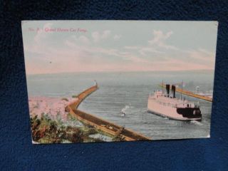 Grand Haven Car Ferry. Fine ealry scene. Unused condition. 1908ca