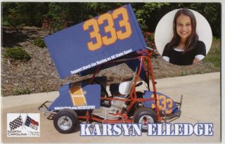  Karsyn Elledge Dale Earnhardt SR s Grand Daughter Postcard