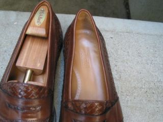 harold powell used brown leather dress loafers 11 5