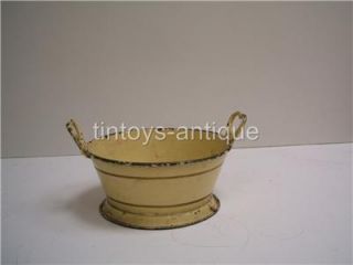 Antique German Tin Bathtub Bowl Doll House 1910 Pre War