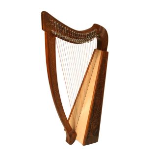 New 36 Engraved Rosewood Heather Harp w Levers XTRAS