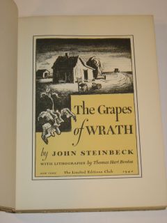 Steinbeck Grapes of Wrath Limited Ed Signed by Benton