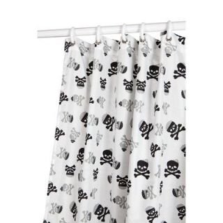   Inch by 75 inch shower curtain with David and Goliath skulls graphic