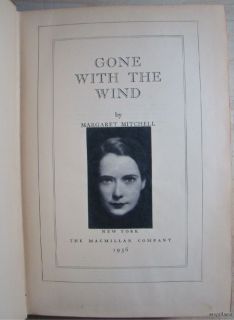 1936 JUNE Mitchell Gone With The Wind RARE Second Printing